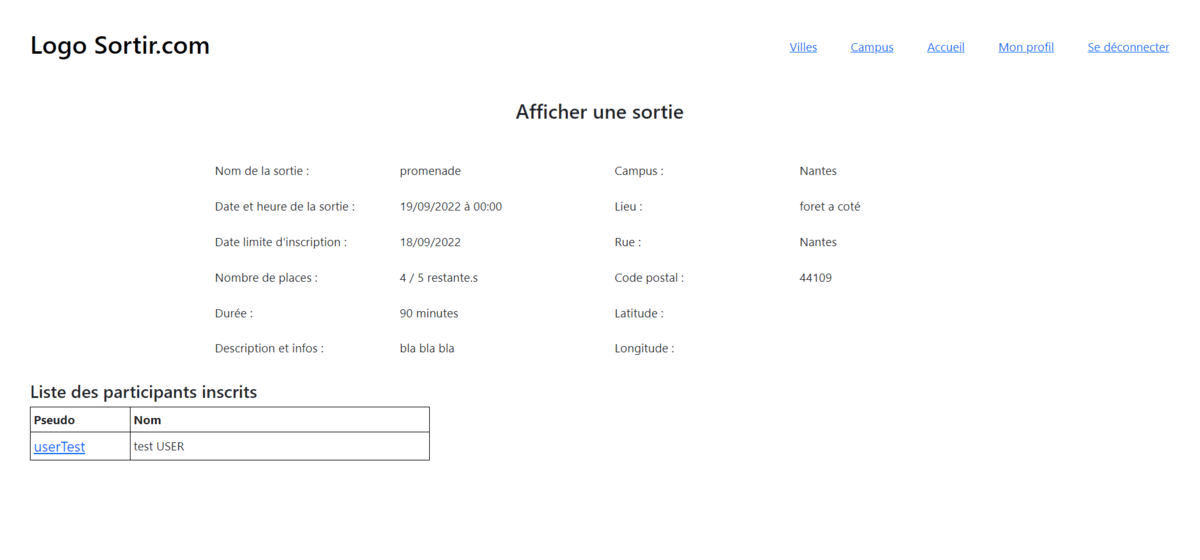 Projet sortir ENI